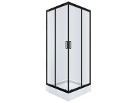 KABI Kabina prysznicowa kwadratowa HOBBY 80 czarna z niskim brodzikiem