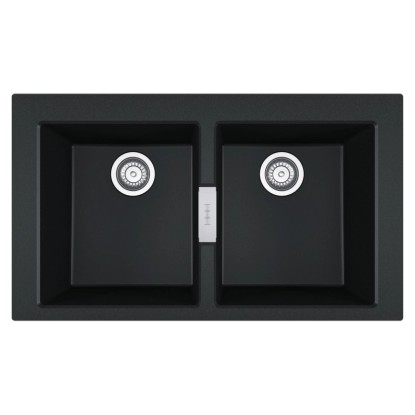 Franke Zlew 2-komorowy S2D 620, onyx 86 x 50 cm