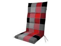 Poduszka na fotel SPOT 6118 czerwono-czarna krata