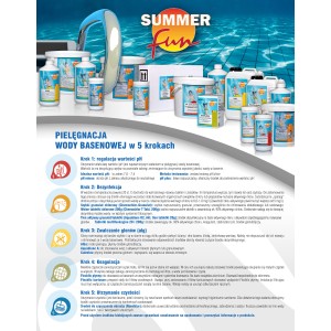 Przegląd produktów do dezynfekcji basenów z produktami Summer Fun.