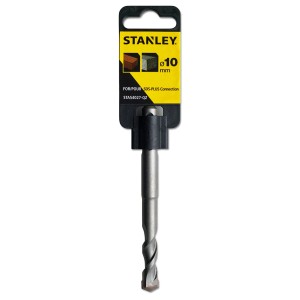 Wiertło do betonu Stanley 10 mm, mocowanie SDS-Plus, idealne do muru i betonu.
