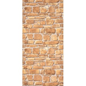 Tapeta dekoracyjna imitująca kamień, brązowo-beżowa. Tapeta ścienna do wnętrz.