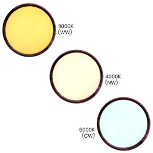 Plafon LED t.b.t. z trzema temperaturami barw: 3000K, 4000K i 6000K.