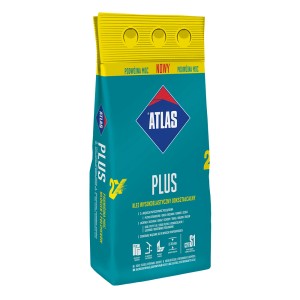 Worek kleju do płytek Atlas Plus, wysokoplastyczny i odkształcalny.