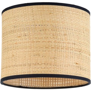 Abażur rattanowy, cylindryczny z czarnym obramowaniem. Pasuje do lamp z kategorii Abażury do lamp.