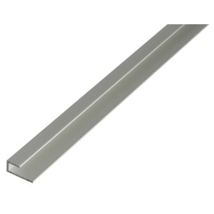 Srebrny profil wyrównujący podłogę z aluminium, 9x20x1000 mm, do poziomowania podłóg.
