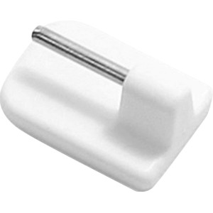 Biały haczyk samoprzylepny Gardinia do karnisza o śr. 11 mm, 4 szt.