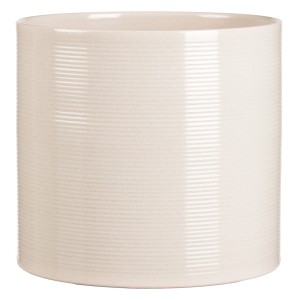 Scheurich Osłonka 828, Ø 16 cm, Sesame, ceramiczna z drobnymi poziomymi rowkami.