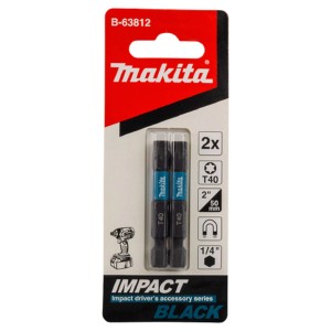 Zestaw bitów Makita, 2 sztuki, T40, 50 mm, do wkrętarek. Akcesoria do elektronarzędzi.