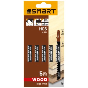 SMART365 Brzeszczot do wyrzynarki WOOD 6 TPI 100 mm - 5 szt.