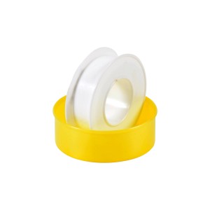 Taśma uszczelniająca t.b.t. w żółtym pojemniku. Miękkie uszczelnienie do hydrauliki i ogrzewania.