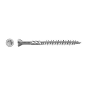 Srebrna śruba tarasowa t.b.t. z gniazdem Torx.