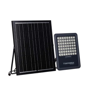 Germina Naświetlacz LED GEMINI z panelem sol. 300W 5000K 2000lm IP65 czarny