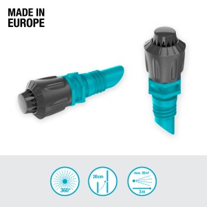 Dysze rozpylające Gardena 360° (5 szt.) do Micro-Drip-System, do nawadniania rabat kwiatowych i warzywnych.