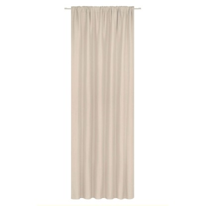 Zasłona FAMOUS na taśmie 135 cm x 270 cm jasnobeżowa