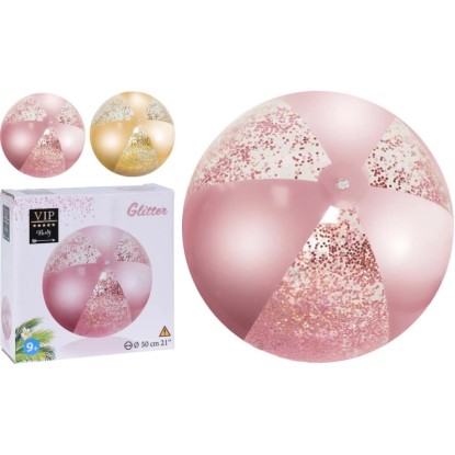 Piłka dmuchana brokatowa 2 rodzaje 50cm