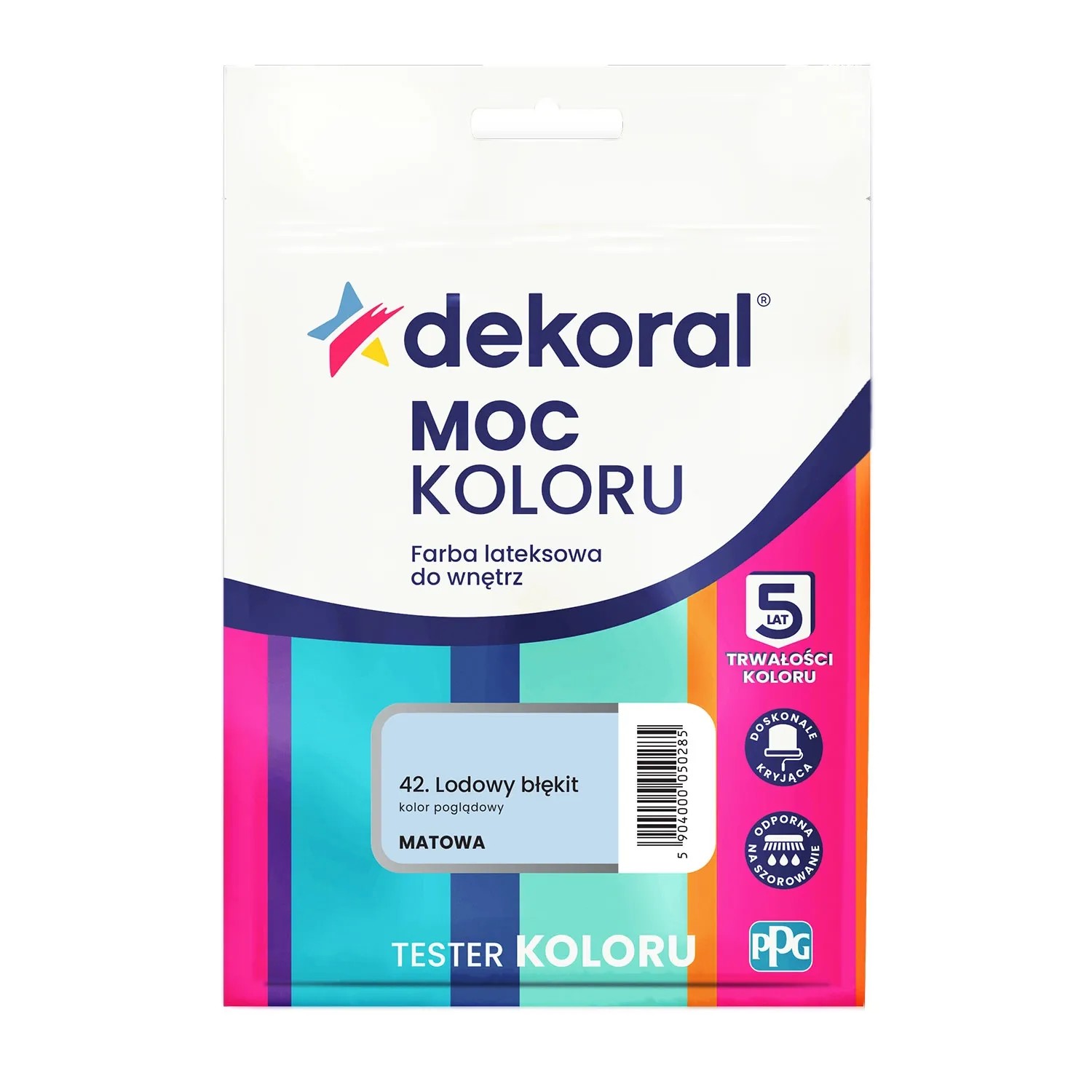 Tester farby Dekoral Moc Koloru lodowy błękit 40 ml