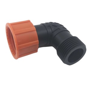 t.b.t. do nawadniania podziemnego, kolanko z gwintem i pomarańczowym złączem.