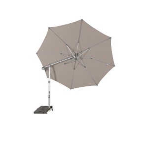 t.b.t. parasol na wysięgniku w kolorze taupe. Ochrona przed słońcem do ogrodu i na taras.