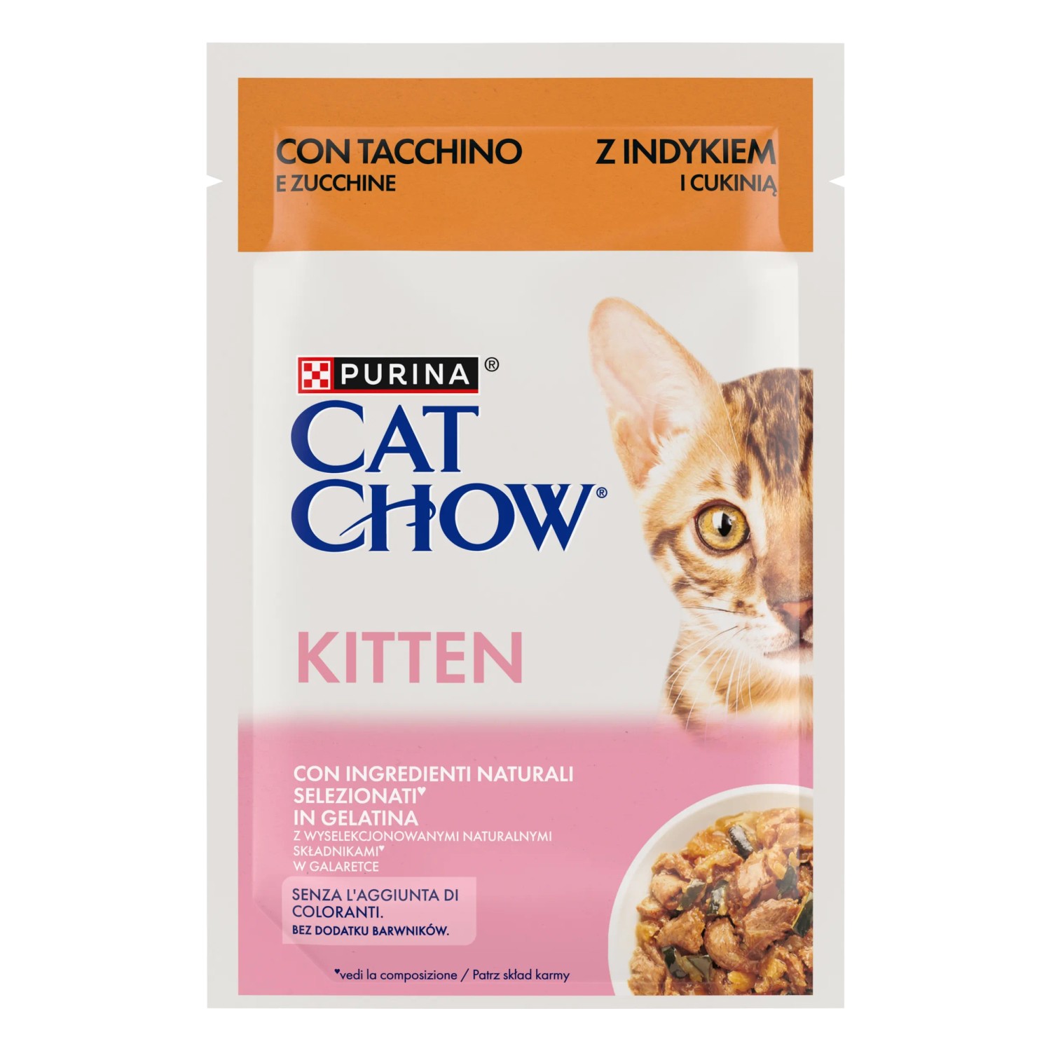 Purina Cat Chow Kitten Mokra karma dla kociąt, z indykiem i cukinią 85 g
