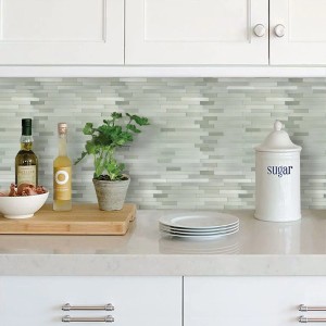 Mozaika ścienna samoprzylepna płytka Alu Nikiel 27,8x30,6