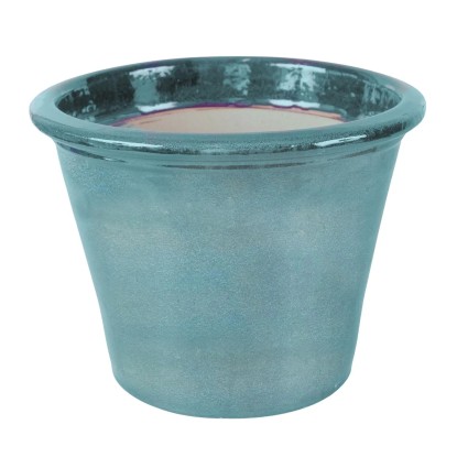 Donica szkliwiona Saxon turkus - 35 x 27 cm