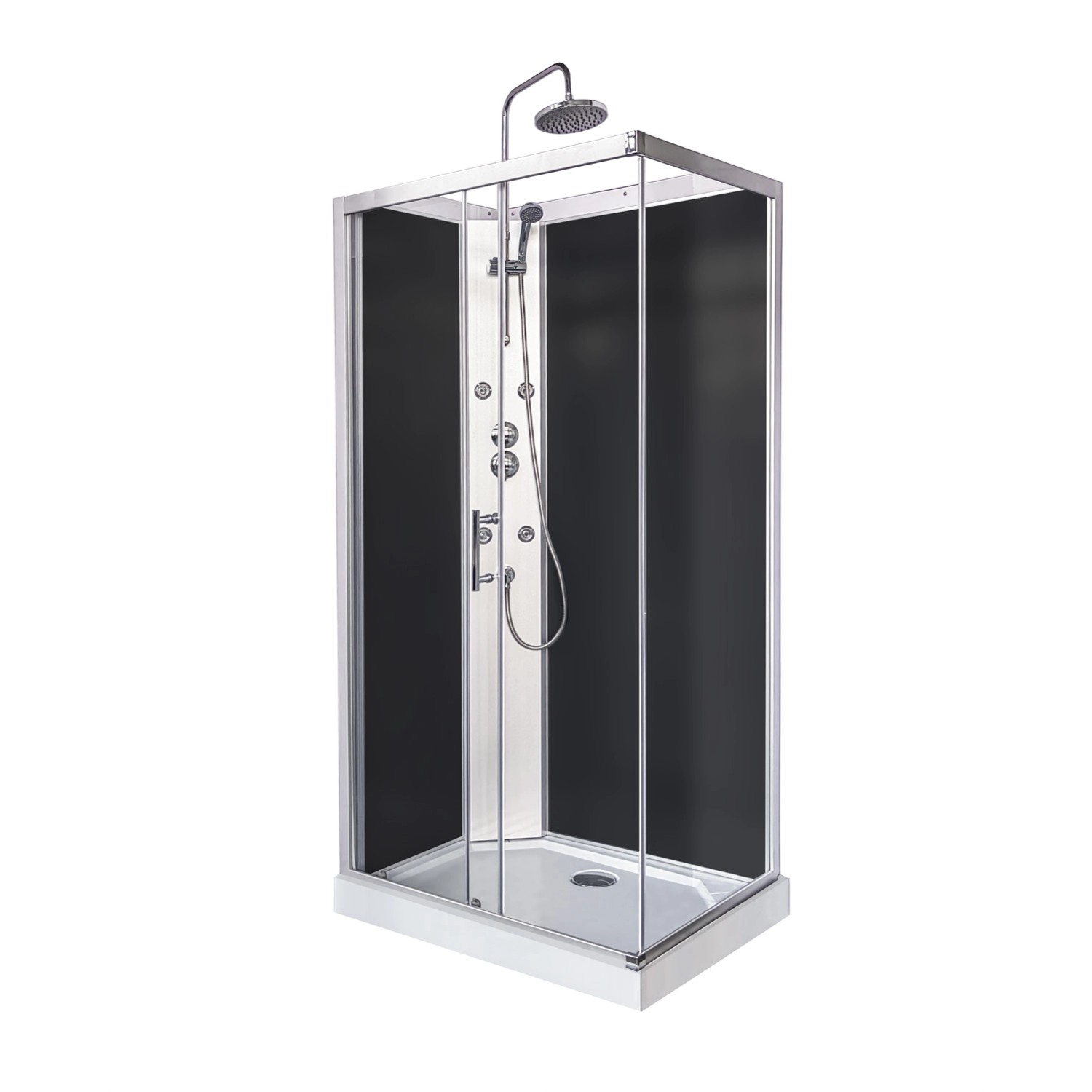 Breezz Kabina prysznicowa z hydromasażem Sigma 120 prostokątna