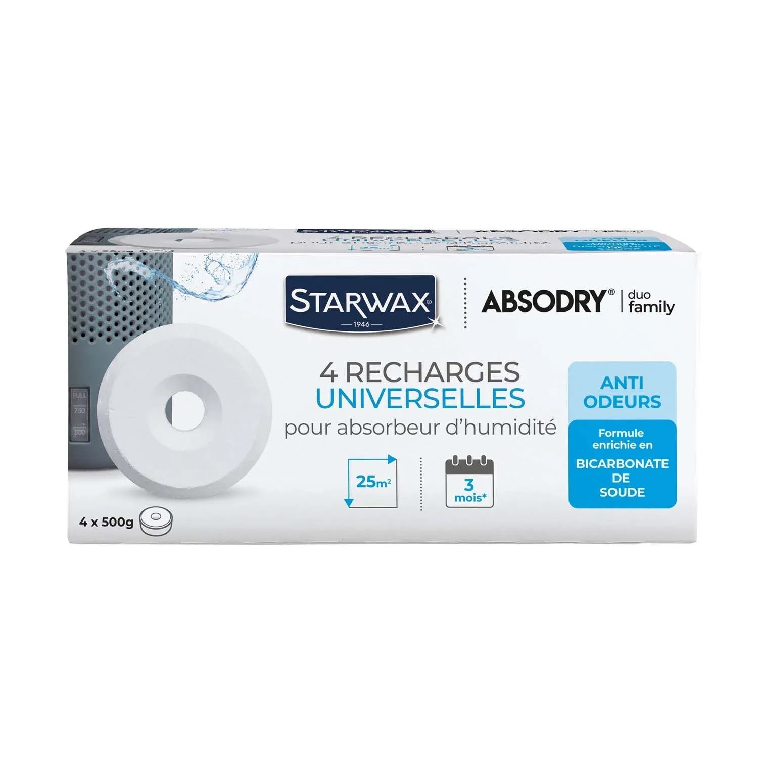 Starwax Tabletki do pochłaniacza wilgoci 4 szt.