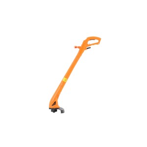 Pomarańczowa elektryczna kosa t.b.t. do trawy do ogrodu.