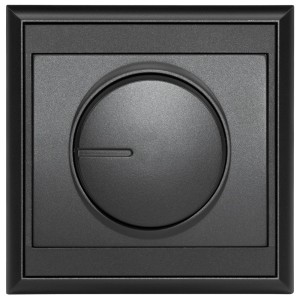 Czarny wkład ściemniacza do gniazdek elektrycznych