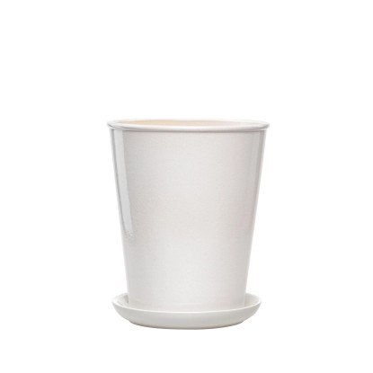 Donica z podstawką Palma biała - 22 cm