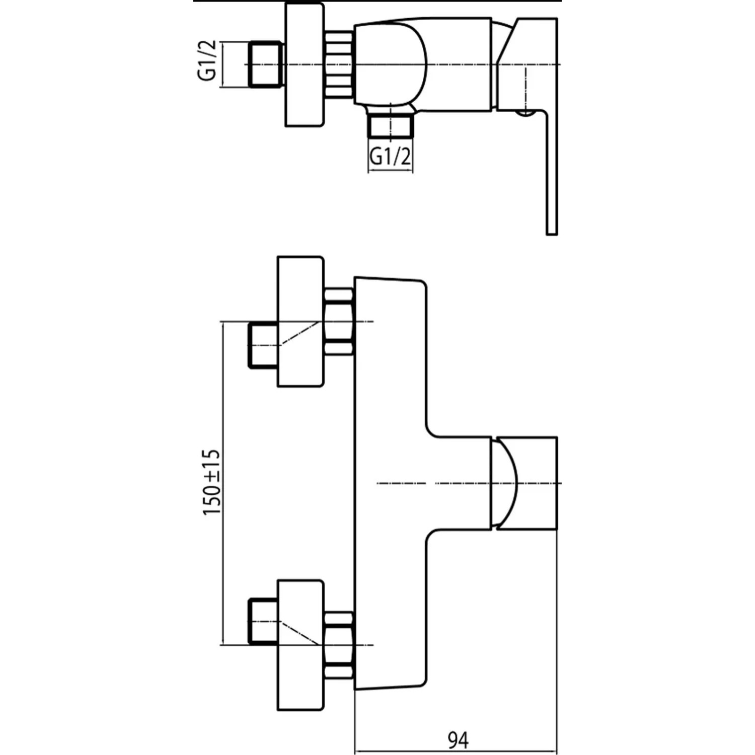 Valvex Bateria prysznicowa Tube chrom_2