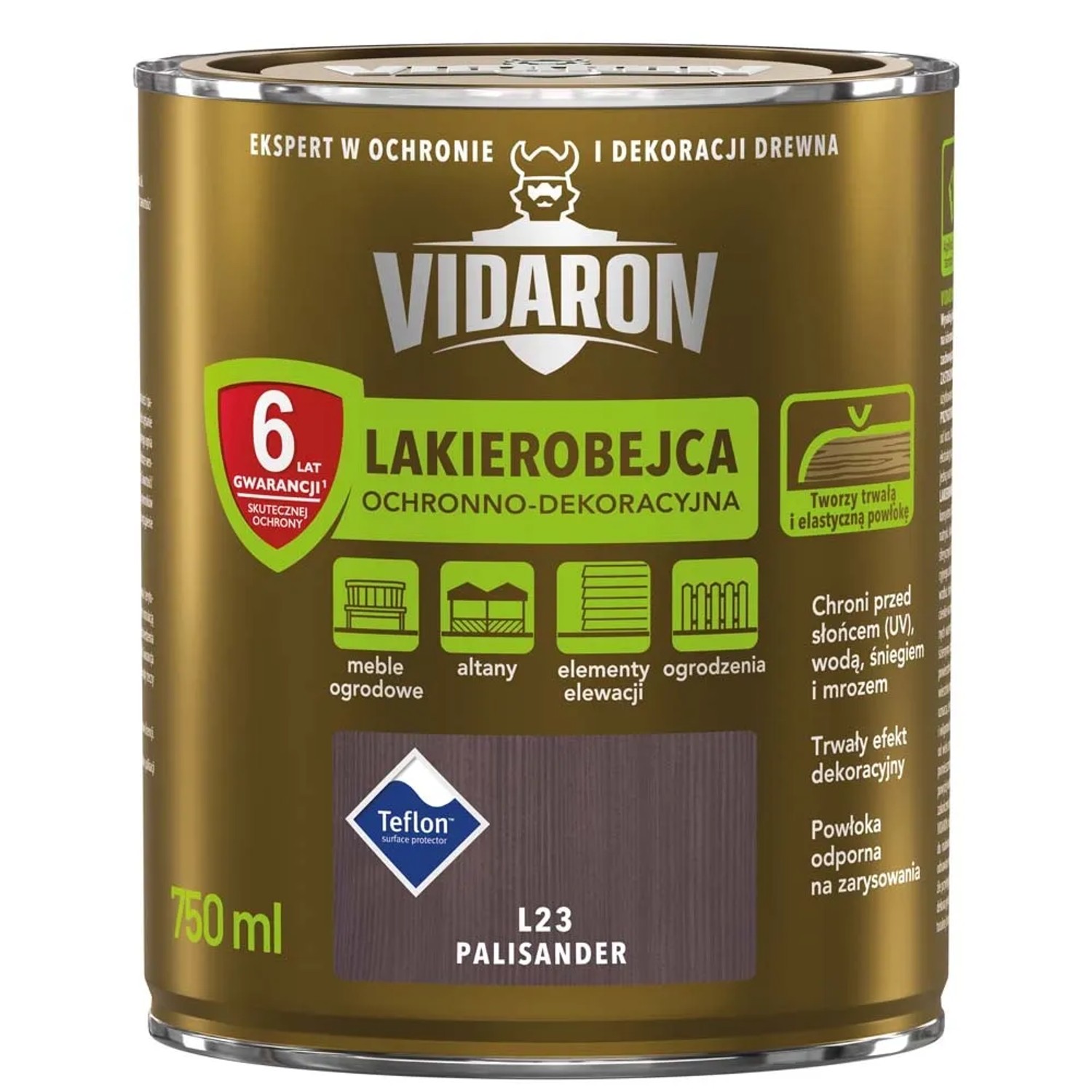 Vidaron Lakierobejca ochronno-dekoracyjna palisander 750 ml
