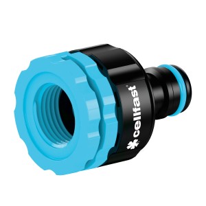 Złączka wodna Cellfast, niebiesko-czarna, do węży ogrodowych.