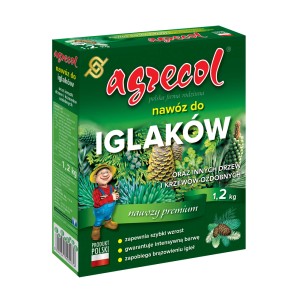 Opakowanie nawozu do iglaków Iglaków 1,2 kg dla szybkiego wzrostu i intensywnego koloru.