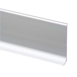 Srebrny profil t.b.t. do płytek, widok z bliska.