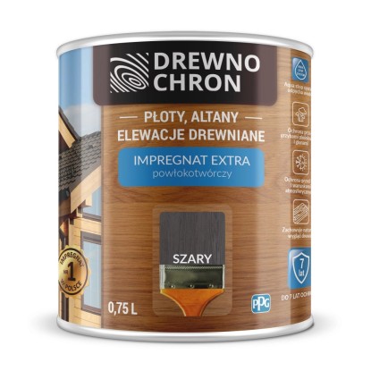 "Drewnochron Impregnat Extra powłokotwórczy szary - 0,75L></div>