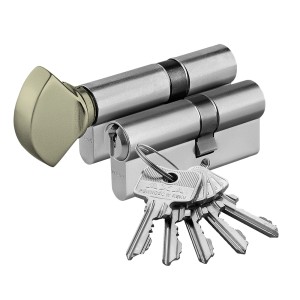 Zamek do drzwi z kluczami, wkładką i gałką. Bezpieczeństwo dla Twojego domu.