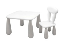 Komplet mebli ogrodowych dziecięcych LUNA szary 2-częściowy