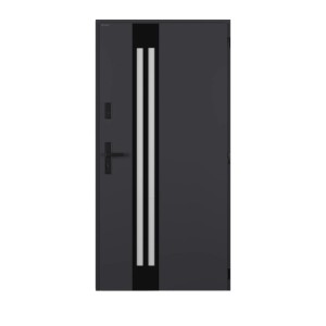 Wiśniowski Drzwi zewnętrzne Tornado Lustro klam Graphite 90P