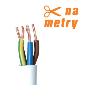 Przewód w izolacji z tworzywa, wielokolorowy, "na metry"