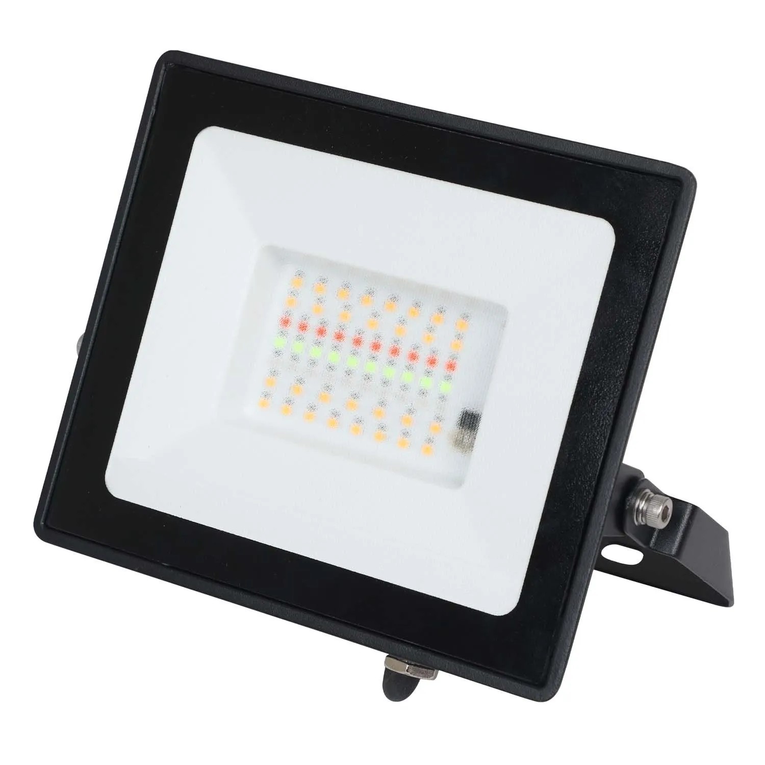 Goldlux Naświetlacz LED SMD z pilotem 30W 4000K+RGB 2700lm IP65 czarny
