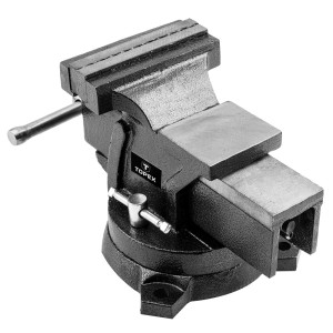 Czarny imadło stołowe Topex do warsztatu, imadło dla rzemieślników.