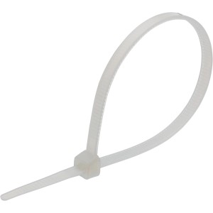 Biała opaska kablowa, długość 368 mm, z tworzywa sztucznego, do łączenia kabli, 100 sztuk.