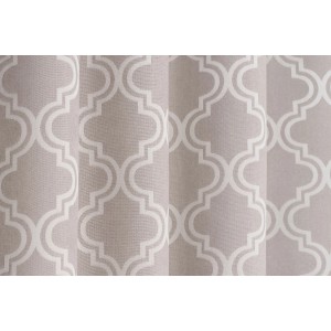 Dekoracyjna zasłona w szaro-biały wzór do dekoracji okien.