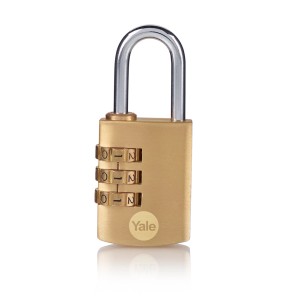 Złoty zamek szyfrowy Yale dla większego bezpieczeństwa.