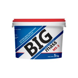 Wiadro gotowej masy szpachlowej Big Mass MS-3, 5 kg, do płyt gipsowych.