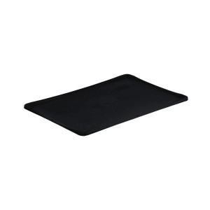 Czarna pokrywa do pojemnika Eurobox, 60x40 cm, do przechowywania bez kurzu.