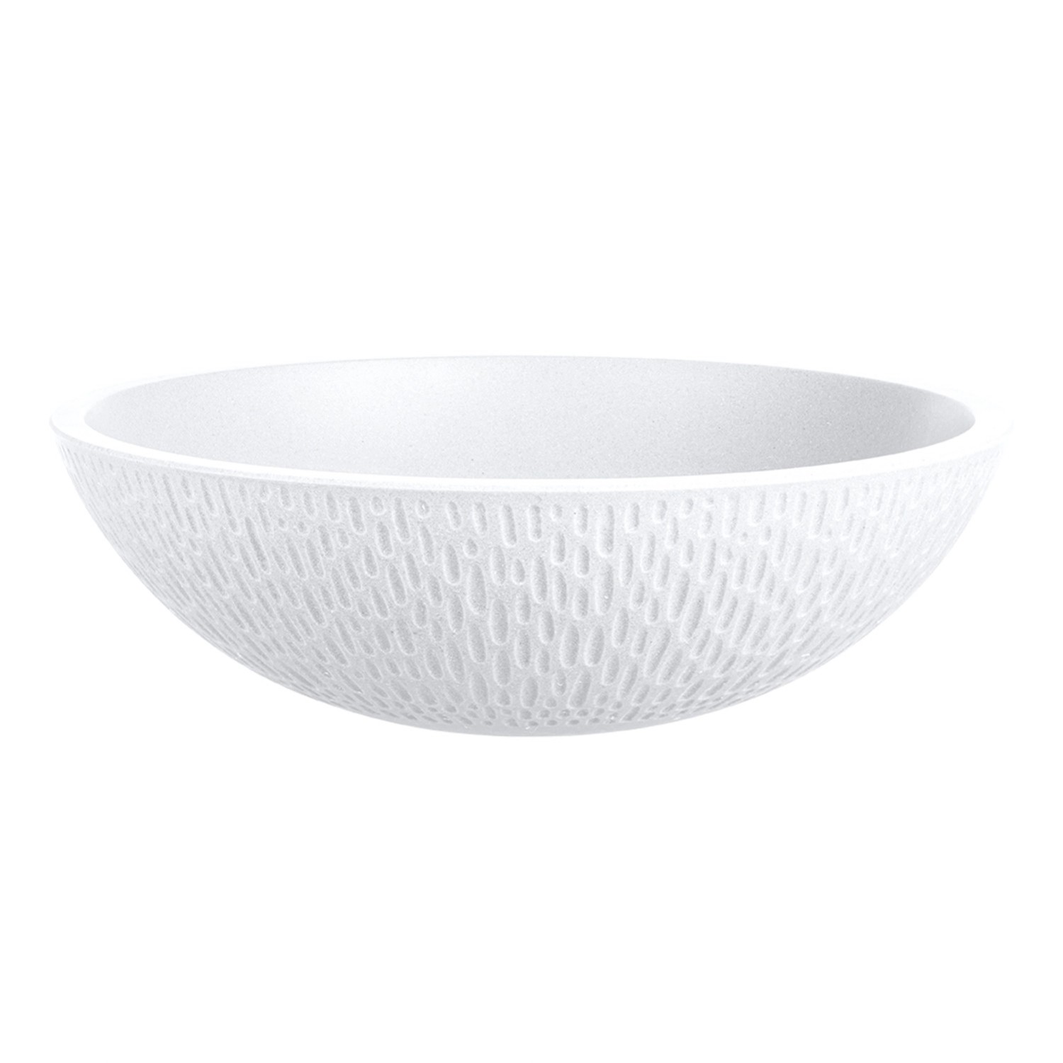 Kuchinox Umywalka Amber okrągła granitowa biała 41x41x13,5