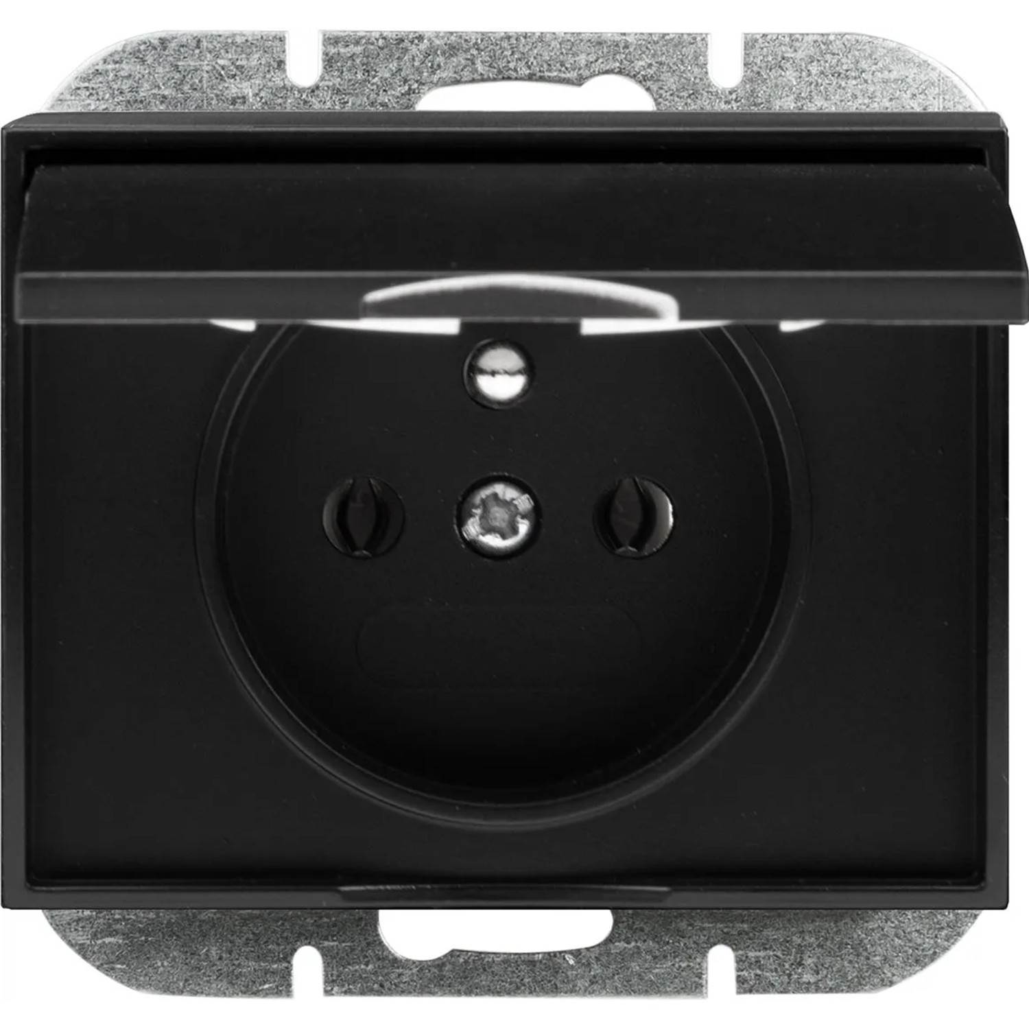 Gniazdo Onyx IP44 czarny mat
